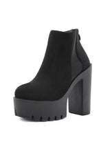 Rubber Band Thick Sole Thick High Heel Short Boots