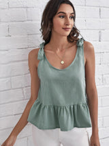 Women Loose Ruffled Tank Top