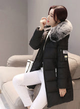 Parka Women Winter Coats Long Cotton Casual Fur 