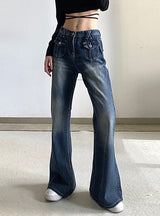 Low Waist Pocket Tight Zipper Jeans