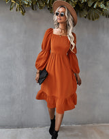 Long Sleeve Leisure Holiday Style Dress