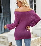 Hollow Solid Color Loose Sweater