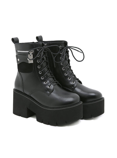 Side Zipper Small Pocket Jewelry Women Boots