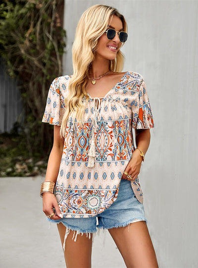 Women Bohemian Printed Top