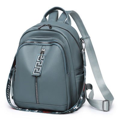 PU Soft Leather Travel Backpack