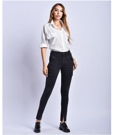 Black Nine-minute Jeans Pants