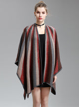 Jacquard Shawl Long Knitted Cardigan Woolen Coat