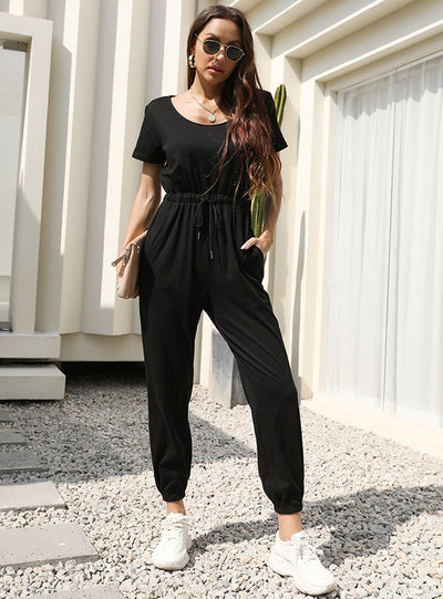 Tie-up Casual Trousers Jumpsuit