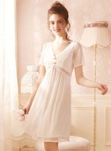 Soft Lace Princess Home Nightgown