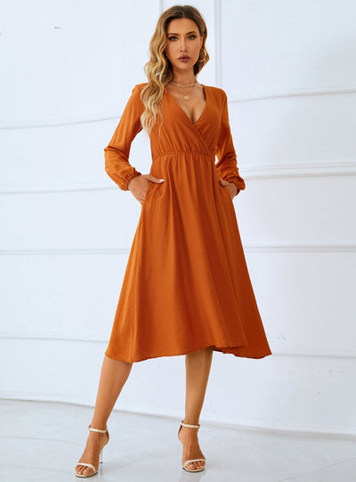 Cotton Loose Lantern Sleeve Dress