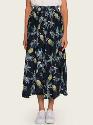 Bohemia Printed Elastic Waist Beach Skirt