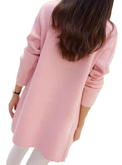 Long Cardigan Korean Slim Pocket Loose Knit Sweater