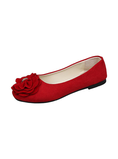 Square Flat Shoes Bow Single Shoes