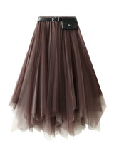 Women Irregular Skirt With Belt