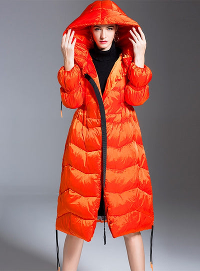 Thickened Warm White Duck Down Jacket