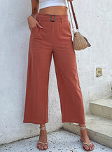 Cotton Trousers Casual Wide-leg Trousers