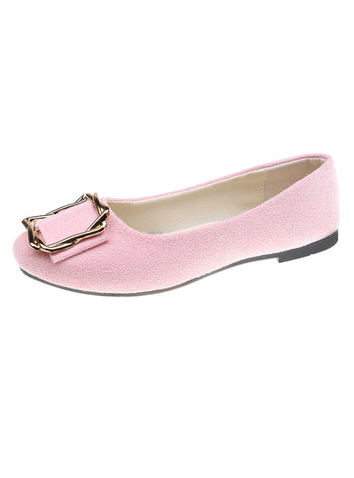 Women's Shoes Square Buckle Flat Shoes