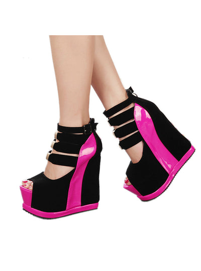 High Heels Female Sandals Platform Wedges Open Toe 