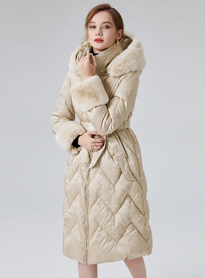 Winter Thickened Long Ladies' Hats Down Jacket