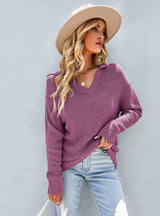 Winter Shirt Collar Sweater Top