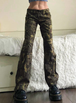 Vintage Camo Low Waist Jeans