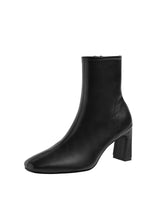 Women Girl Side Zipper Thick Heel Bootie