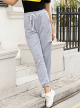 Sports Trousers Loose Waist Tied Feet Pant