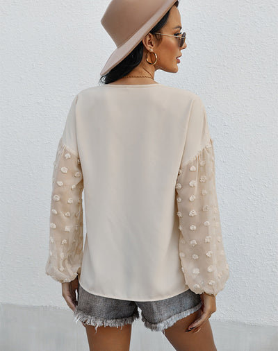 Long Sleeve Casual Stitching Top