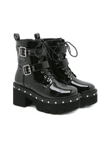 Thick Rivet Belt Buckle Martin Boots