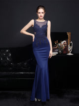 Sheath Appliques Beading Party Dress