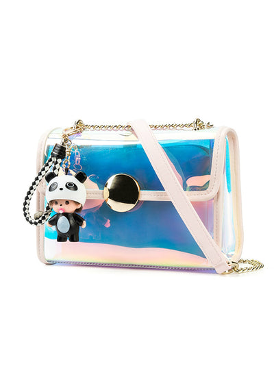 Single Shoulder Slung Over Square Bag Jelly Bag