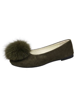 Square Flat-bottomed Fluffy Shallow Shoes