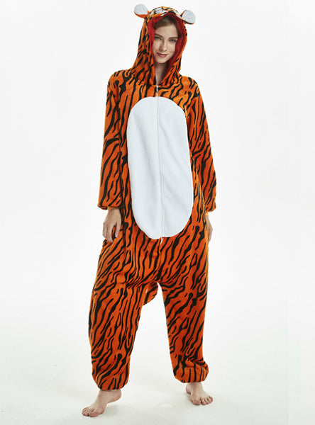 Tiger Animal Onesie Pajama Warm Animal Sleepwear