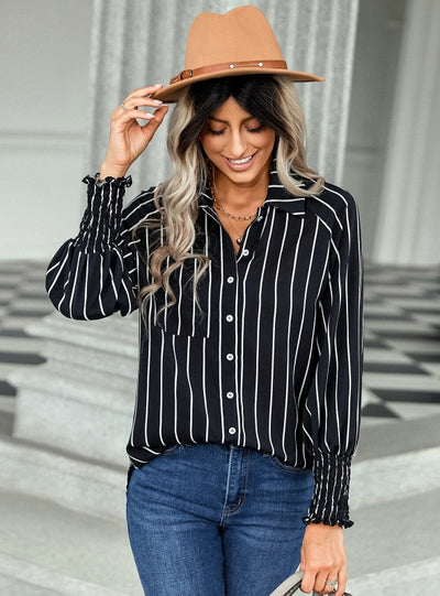 Striped Fashion Casual Loose Shirt