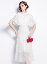 Women White Lace Party Dress