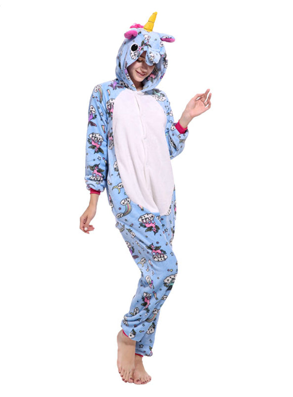 Blue Fly Unicorns Kigurumi Onesie Adult Women Pajama – Lilacoo