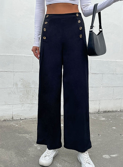 Women Leisure Wide-leg Pants