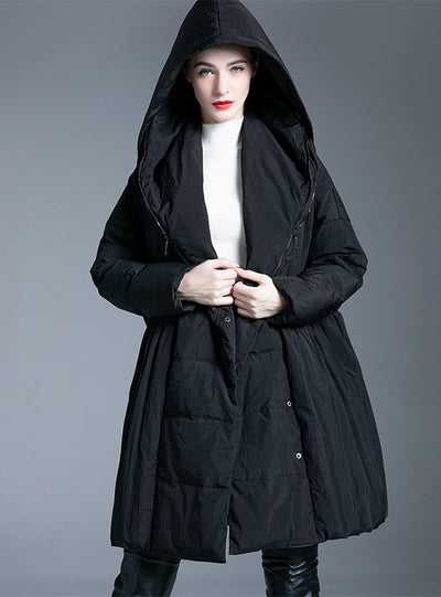 Thickened Warm Hat Collar and Two Hooded Coats