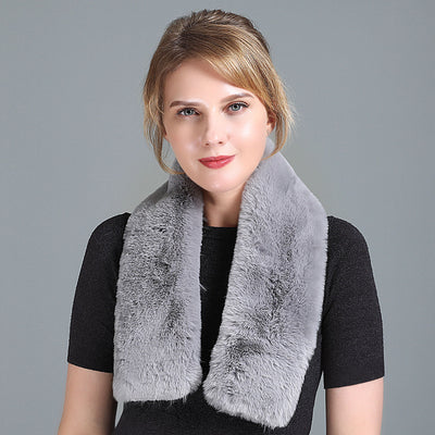 Women's Rex Fur Scarf Double-sided Thickening