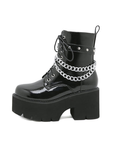 Women's Thick Bottom Thick Chain Fried Street High Heel