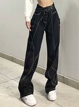 Loose Wide Leg Low Waist Jeans Pants