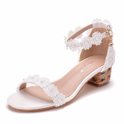 Women Lace Flowers Sandals