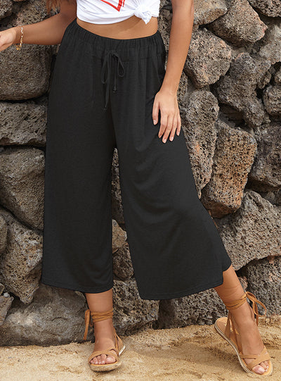 Nine-minute High Waist Wide Legs Pants