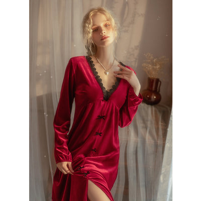 Autumn and Winter Loose Sexy Velvet Pajamas