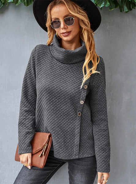 Autumn and Winter Turtleneck Hoodie Top