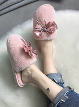 Women Home Slippers Winter Warm Shoes 