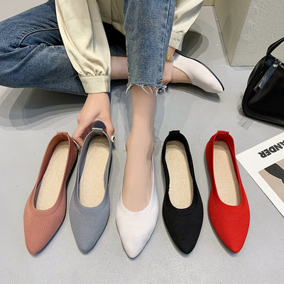 Woven Flat-bottomed Pointed Cloth Shoes