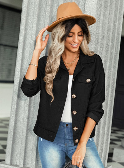 Corduroy Fashion Button Jacket