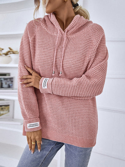 Hooded Pullover Drawstring Sweater