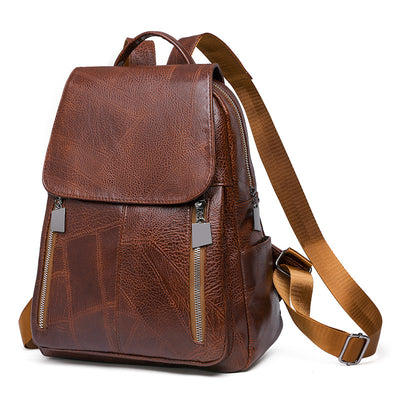 Soft Leather Lrge Capacity Backpack